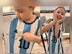 Ziva Dhoni: धोनीच्या लेकीकडे मेस्सीनं साईन केलेली जर्सी; पाहा फोटो