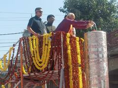 मध्य प्रदेश: सुजलाम जल महोत्सव में शामिल होने उज्जैन पहुंचे RSS प्रमुख, 60 किलो चांदी से बने जल स्तंभ का किया अनावरण