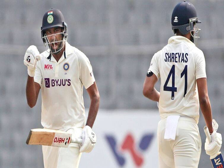 Ravichandran Ashwin and Shreyas Iyer gains on the latest MRF Tyres ICC Men's Test Player Rankings Test Rankings: டெஸ்ட் தரவரிசையில் அஸ்வின், ஷ்ரேயாஸ் 'கிடுகிடு' முன்னேற்றம்..! அப்போ கோலி, ரோகித்..?