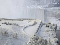 Niagara Falls Partly Freezes As Massive Winter Storm Hits US. In Pics