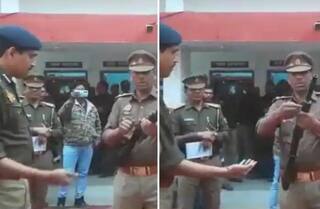 Viral Video: ਬੰਦੂਕ ਦੀ ਬੈਰਲ 'ਚ ਗੋਲੀ ਪਾਉਂਣ ਲੱਗੇ ਇੰਸਪੈਕਟਰ..ਪੁਲਿਸ ਅਧਿਕਾਰੀ ਵੀ ਲੱਗੇ ਹੱਸਣ,ਵੀਡੀਓ ਵਾਇਰਲ