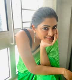 చిలక పచ్చ రంగు చీరలో అబ్బా అనిపిస్తున్న ఇషా రెబ్బ