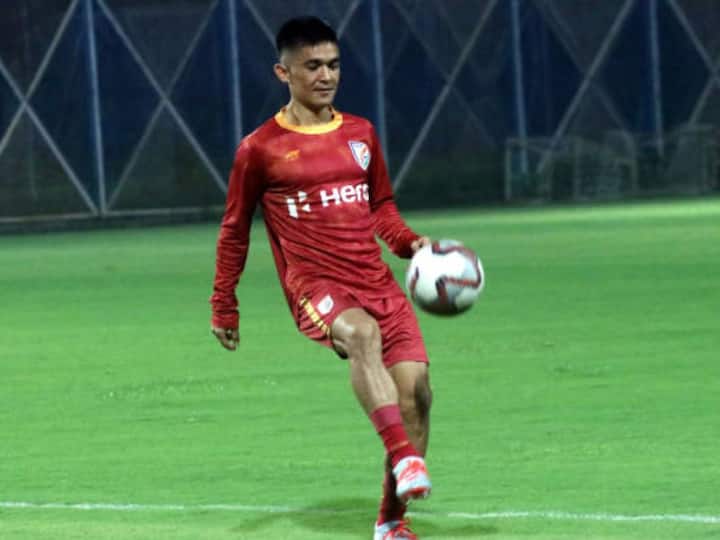 38-year-old Chhetri is third on the list of active footballers with the most international goals with 84 strikes to his name, behind Cristiano Ronaldo (117) and Lionel Messi (90). He was named the AIFF Men's Footballer of the Year for 2021-22. This is the seventh time Sunil Chhetri won the AIFF Men's Footballer of the Year award. (Getty)