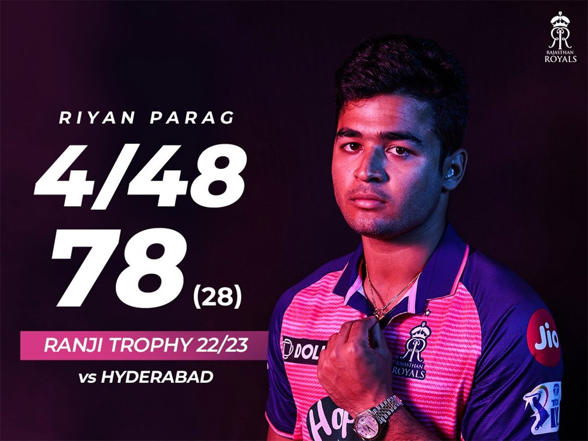 Riyan Parag Smashed 78 Runs From 28 Balls At A Strike Rate Of 278.57 In ...