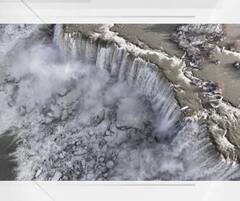 Niagara Falls : सुप्रसिद्ध नायगारा धबधबा गोठला; अमेरिकेला हिमवादळाचा तडाखा, हाडं गोठवणारी थंडी