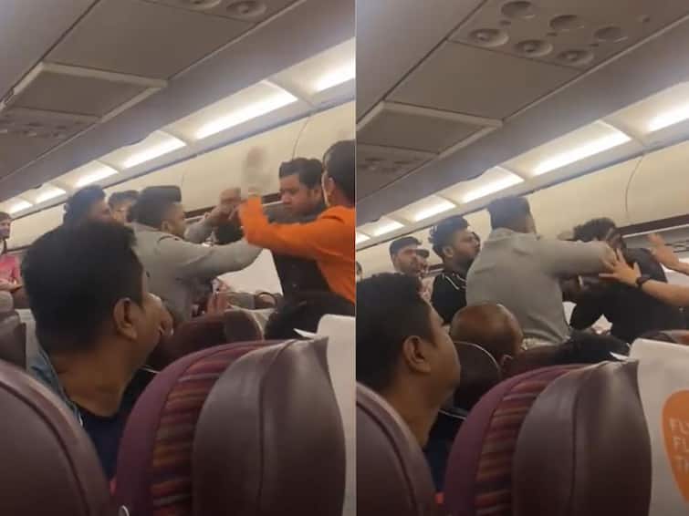 Viral Video Ugly fist fight broke out on Bangkok-India flight Watch Viral Video: ఫ్లైట్‌లో ఇండియన్స్ ఫైట్, సీట్‌ అడ్జస్ట్‌మెంట్ విషయంలో ఘర్షణ