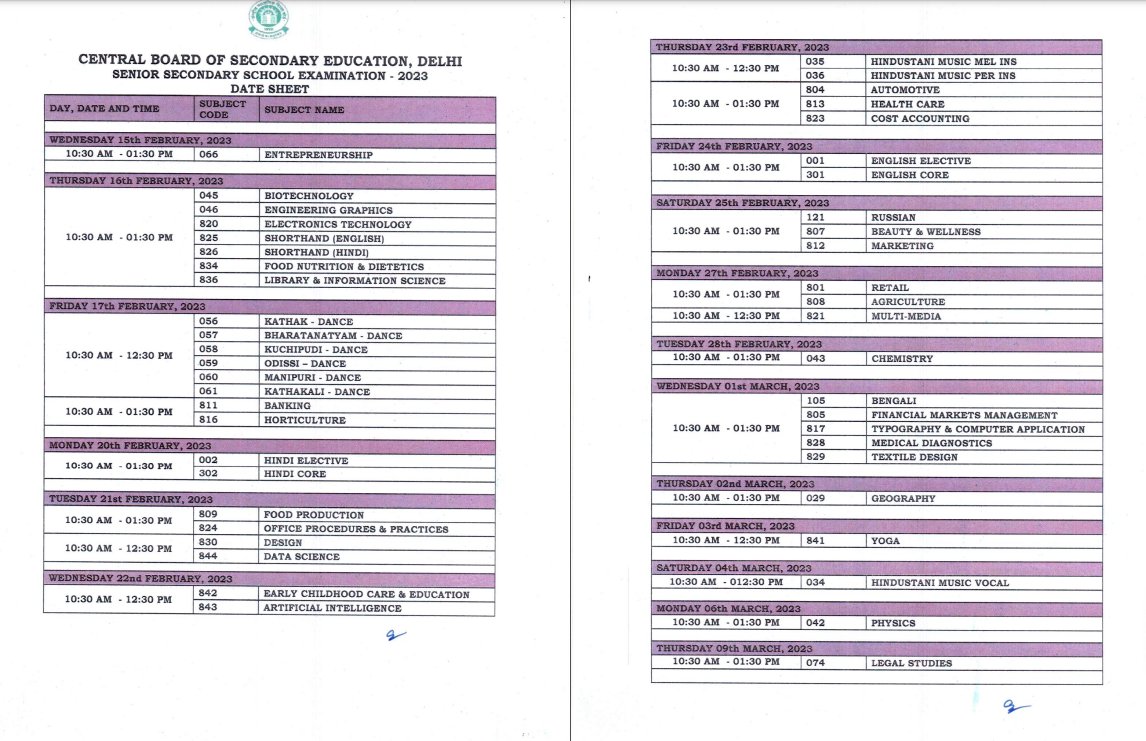 CBSE Date Sheet 2023: வெளியான தேதிகள்; சிபிஎஸ்இ 10, 12-ஆம் வகுப்பு பொது தேர்வு எப்போது?- விவரம்!