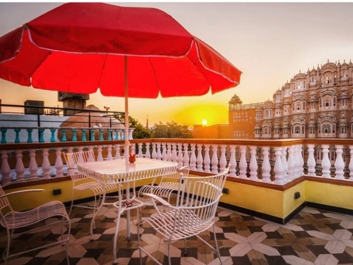 great views of the hills - Picture of The Tattoo Cafe & Lounge, Jaipur -  Tripadvisor