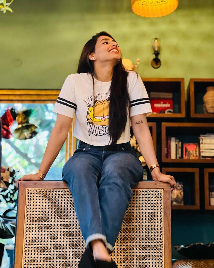 2020 లో వచ్చిన ‘పాప్‌కార్న్ మంకీ టైగర్’ సినిమాతో ఇండస్ట్రీలోకి ఎంట్రీ ఇచ్చింది.Photo Credit:Sapthami Gowda/Instagram