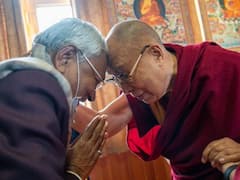 Bihar CM Nitish Meets Dalai Lama At Bodh Gaya, Offers Prayers At Maha Bodhi Temple. See Pics