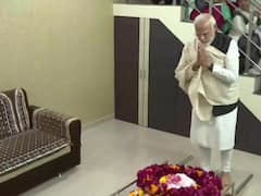 With Folded Hands, PM Bids Farewell To Mother Heeraben Modi