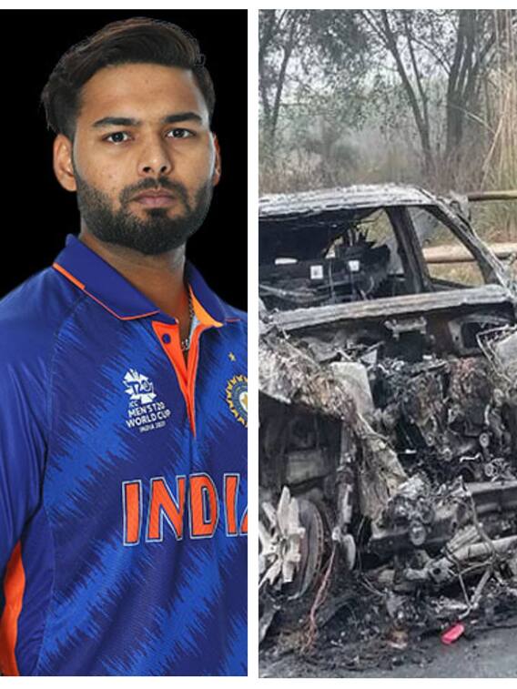 ऋषभ पंत का कार एक्सीडेंट, भयानक हादसे की तस्वीरें