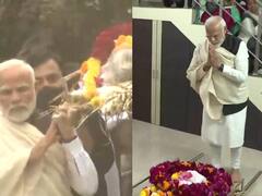 Heeraben Modi Demise : தாயாரின் உடலை சுமந்து சென்ற பிரதமர் மோடி... மலர் வளையம் வைத்து அஞ்சலி..!