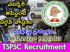 వెటర్నరీ అసిస్టెంట్ సర్జన్ ఉద్యోగాల దరఖాస్తు ప్రారంభం, చివరితేది ఎప్పుడంటే?