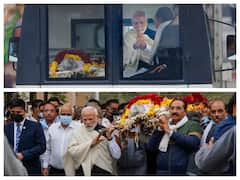With Folded Hands, PM Bids Farewell To Mother Heeraben Modi