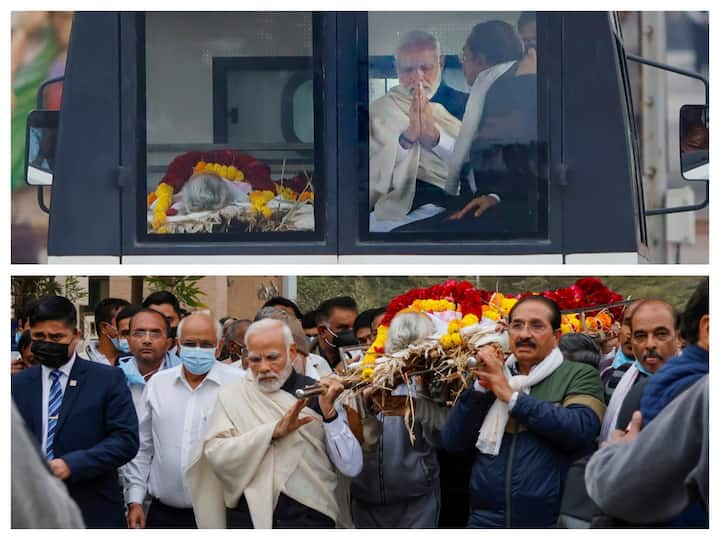 PM Modi's mother, Heeraben Modi passed away on Friday. He paid his respects to her at the Gandhinagar residence before taking her mortal remains to a crematorium where it was consigned to flames.