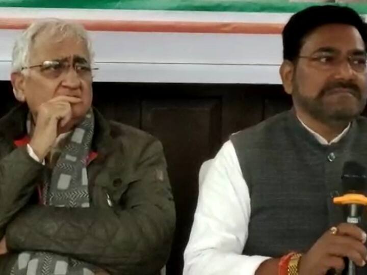 Aligarh Uttar Pradesh Salman Khurshid and Brajlal Khabri on Congress leader Rahul Gandhi Bharat Jodo Yatra ANN Bharat Jodo Yatra: क्या कांग्रेस ने अबतक नहीं दिया है अखिलेश यादव को निमंत्रण? बृजलाल खाबरी ने दिया ये जवाब
