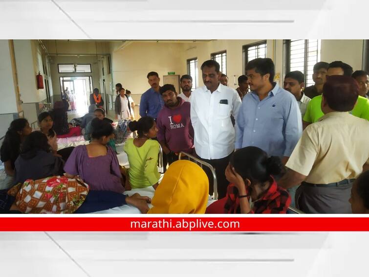 Ichalkaranji Girls picnic bus accident in Baramati MLA Rohit Pawar visited the injured Ichalkaranji Girls picnic bus accident in Baramati : इचलकरंजीमधील मुलींच्या सहलीच्या बसला बारामतीत अपघात, आमदार रोहित पवारांनी घेतली जखमींची भेट