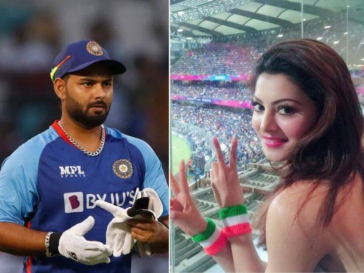 Urvashi rautela when cheer up Rishabh pant in stadium for watch cricket match Rishabh Pant Accident: ऋषभ पंत को कई बार चीयर करने स्टेडिमय पहुंची उर्वशी रौतेला, ट्रोलिंग के बाद भी नहीं मानी एक्ट्रेस