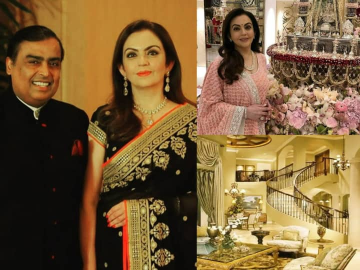 Mukesh Ambani House: रिलायंस कंपनी के मालिक मुकेश अंबानी इन दिनों अपने छोटे बेटे की सगाई को लेकर सुर्खियों में हैं. लेकिन इस आज हम आपको उनके आलीशान घर की झलक दिखा रहे हैं.