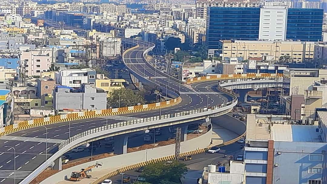 Minister KTR Inaugurated Kothaguda Fly Over Botanical Garden Junction Kothaguda Kondapur junctions Kothaguda Fly Over: న్యూ ఇయర్ రోజు కొత్తగూడ ఫ్లైఓవర్ ప్రారంభించిన మంత్రి కేటీఆర్