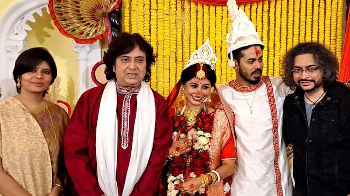 এদিন দুই তারকার বিয়েতে হাজির ছিলেন সুর ও সিনেমার জগতের অনেক তারকারা। সম্বিত পেশায় সঙ্গীতশিল্পী। সম্বিত বিশিষ্ট তবলাবাদক পণ্ডিত শুভেন চট্টোপাধ্যায়ের ছেলে সম্বিত। চিত্রাঙ্গদা অভিনেত্রী। বিবাহ বাসরে উপস্থিত ছিলেন রূপম ইসলাম, শ্রীকান্ত আচার্য, ইন্দ্রনীল সেন, শুভমিতা বন্দ্যোপাধ্যায় থেকে শুরু করে একাধিক সঙ্গীতশিল্পী। ছিলেন পার্নো মিত্র, অরিত্র মুখোপাধ্যায়ের মত চলচ্চিত্র জগতের মানুষেরাও।