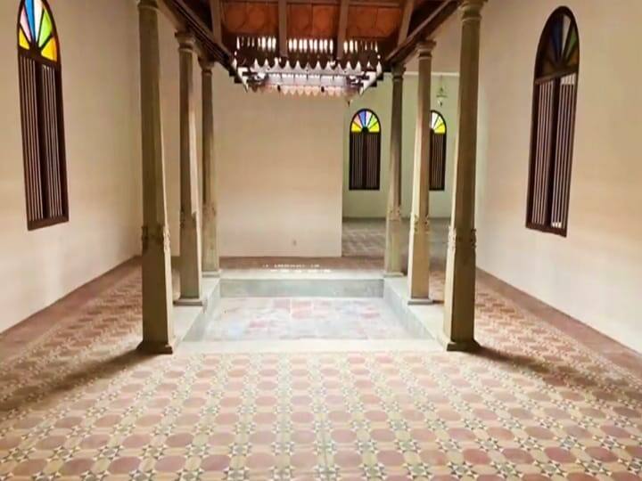 காரைட்டிகுடி கட்டிட கலையில் ஜொலிக்கும் கீழடி அகழ்வைப்பகம்.