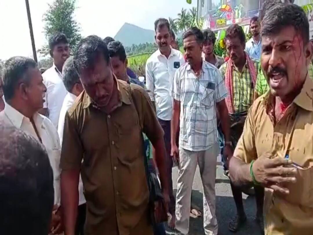 தனியார் பேருந்து ஓட்டுநரால் தாக்கப்பட்ட அரசு பேருந்து ஓட்டுநர் - திருவண்ணாமலையில் பரபரப்பு