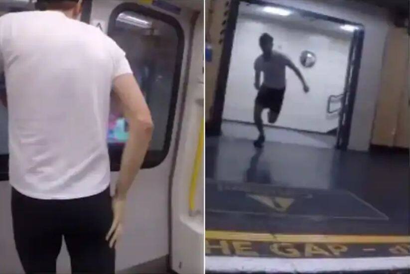 man got off a subway train in London and ran to catch the same train at the next stop Viral Video: ਜਿਸ ਟਰੇਨ ਤੋਂ ਉਤਰਿਆ, ਭੱਜ ਕੇ ਅਗਲੇ ਸਟੇਸ਼ਨ 'ਤੇ ਉਸੇ ਟਰੇਨ 'ਤੇ ਵਾਪਸ ਆ ਗਿਆ! ਇਸ ਵਿਅਕਤੀ ਦੀ ਸਪੀਡ ਦੇਖ ਕੇ ਹਰ ਕੋਈ ਹੈਰਾਨ ਹੈ