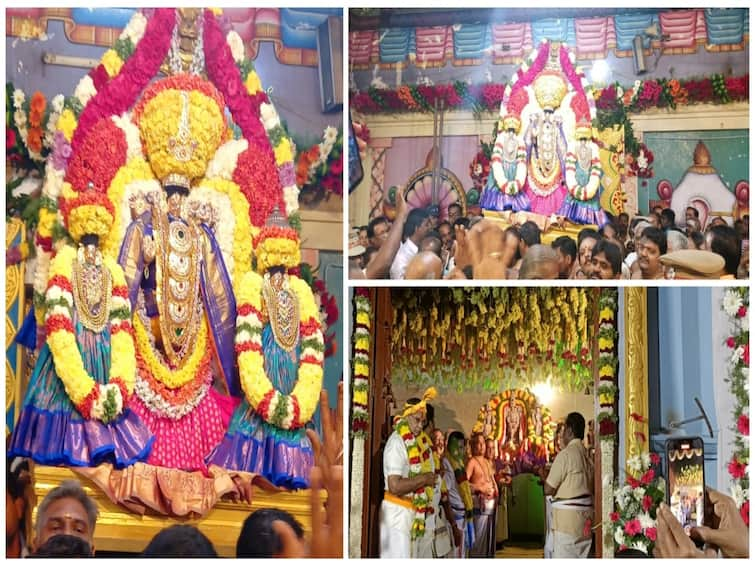 Villupuram Vaikundavasa Perumal Temple Opening of Paramapatha Door Crowds of Devotees See Sami Darshan TNN விழுப்புரம் வைகுந்தவாச பெருமாள் கோயில் பரமபத வாசல் திறப்பு - பக்தர்கள் சாமி தரிசனம்