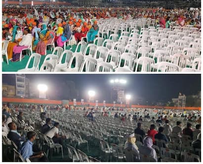 औरंगाबादमध्ये भाजपाध्यक्ष जे पी नड्डा यांनी लोकसभेच्या प्रचाराचे रणशिंग फुंकले. मात्र आज सभेत प्रचाराच्या ऐवजी रिकाम्या खुर्च्यांची चर्चा अधिक होती.