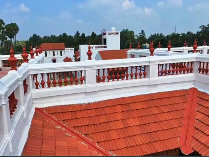 காரைட்டிகுடி கட்டிட கலையில் ஜொலிக்கும் கீழடி அகழ்வைப்பகம்.