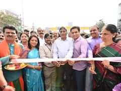 Telangana Minister KTR Inaugurates Multi-Level Kothaguda Flyover In Hyderabad - See PICS