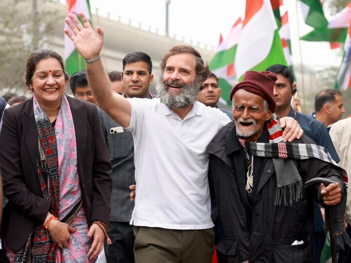Shiv Sena MP Priyanka Chaturvedi also joined Gandhi during the Yatra in Delhi as it was making its way toward Uttar Pradesh. (Image Source: Twitter | @INCIndia)