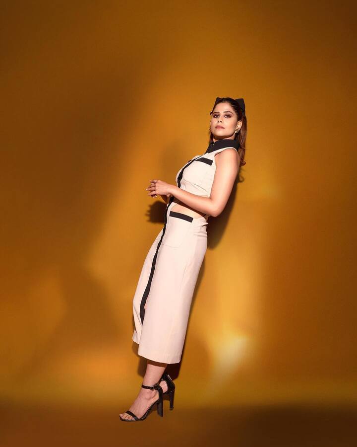 'Meow'असं कॅप्शन सईनं या फोटोला दिलं आहे. (sai tamhankar/instagram)