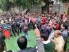 Mahavitaran Strike : नागपुरातील दहा हजार वीज कामगार संपावर; संविधान चौकात खासगीकरणाविरोधात निदर्शने