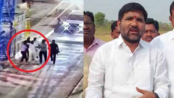 BRS MLA hits toll gate employee : దుర్గం చిన్నయ్య వాహనాన్ని టోల్ గేట్ సిబ్బంది అడ్డుకున్నారు |DNN