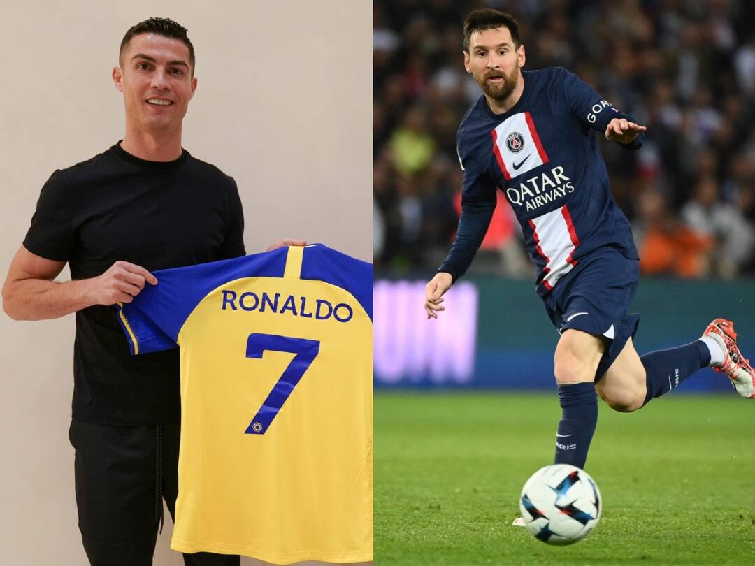 Cristiano Ronaldo: மெஸ்ஸி, எம்பாப்பேவை பின்னுக்கு தள்ளி முதலிடம் பிடித்த ரொனால்டோ.. எதில் தெரியுமா..? Cristiano Ronaldo's salary: Al-Nassr player Cristiano Ronaldo's salary as compared to Lionel Messi Cristiano Ronaldo: மெஸ்ஸி, எம்பாப்பேவை பின்னுக்கு தள்ளி முதலிடம் பிடித்த ரொனால்டோ.. எதில் தெரியுமா..?