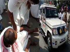 இபிஎஸ் பாதுகாப்பு வாகனத்தில் சிக்கிய அதிமுக  தொண்டரின் கால் விரல் துண்டாகி விபத்து