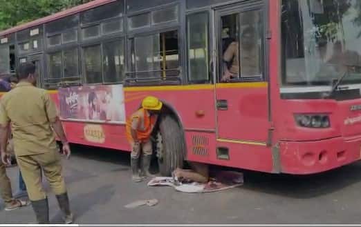 त्याने तात्काळ बस थांबवत ते पिल्लू काढण्याचा प्रयत्न केला.