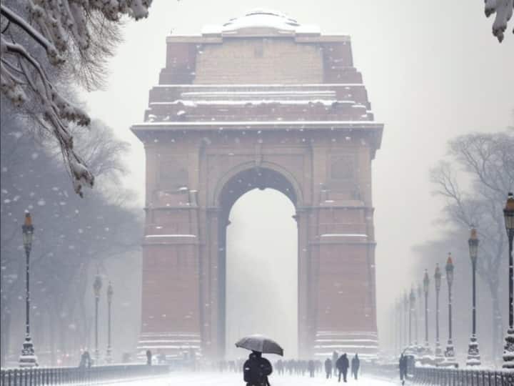 Snowfall In Delhi: अंगशुमन चौधरी नाम के एक ट्विटर यूजर ने एआई-जेनरेट कुछ तस्वीरें साझा की हैं जो शहरों को बर्फ की चादर में ढके हुए दिखाती हैं.