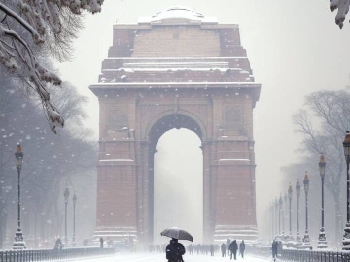 Snowfall In Delhi: अंगशुमन चौधरी नाम के एक ट्विटर यूजर ने एआई-जेनरेट कुछ तस्वीरें साझा की हैं जो शहरों को बर्फ की चादर में ढके हुए दिखाती हैं.