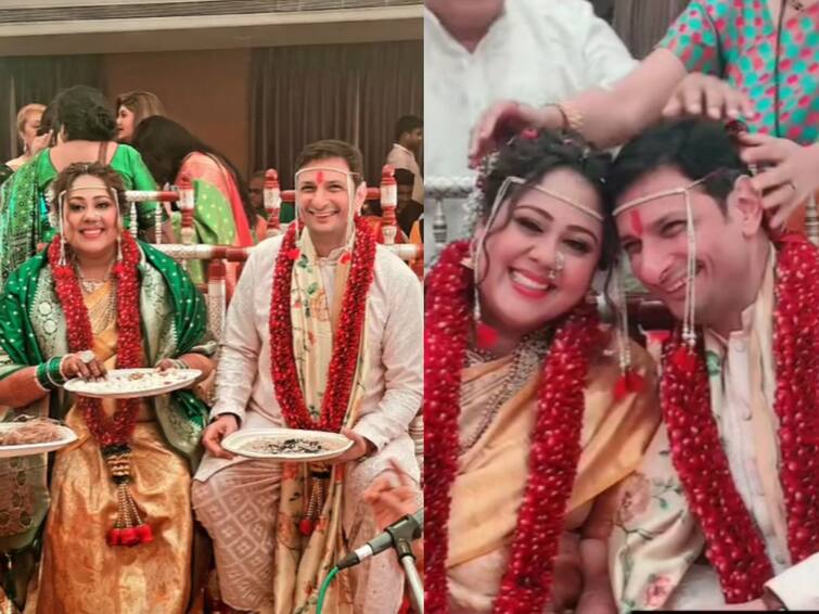 rushad rana wedding actor ties knot with ketaki walawalkar photo viral on social media Rushad Rana Wedding:  वयाच्या 43व्या वर्षी अभिनेता दुसऱ्यांदा चढला बोहल्यावर; लग्न सोहळ्याचे फोटो व्हायरल