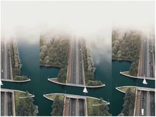 Watch: एक ऐसा पुल जहां कुछ पल के लिए गाड़ियां हो जाती हैं 'गायब', वीडियो देख आप भी खा जाएंगे धोखा