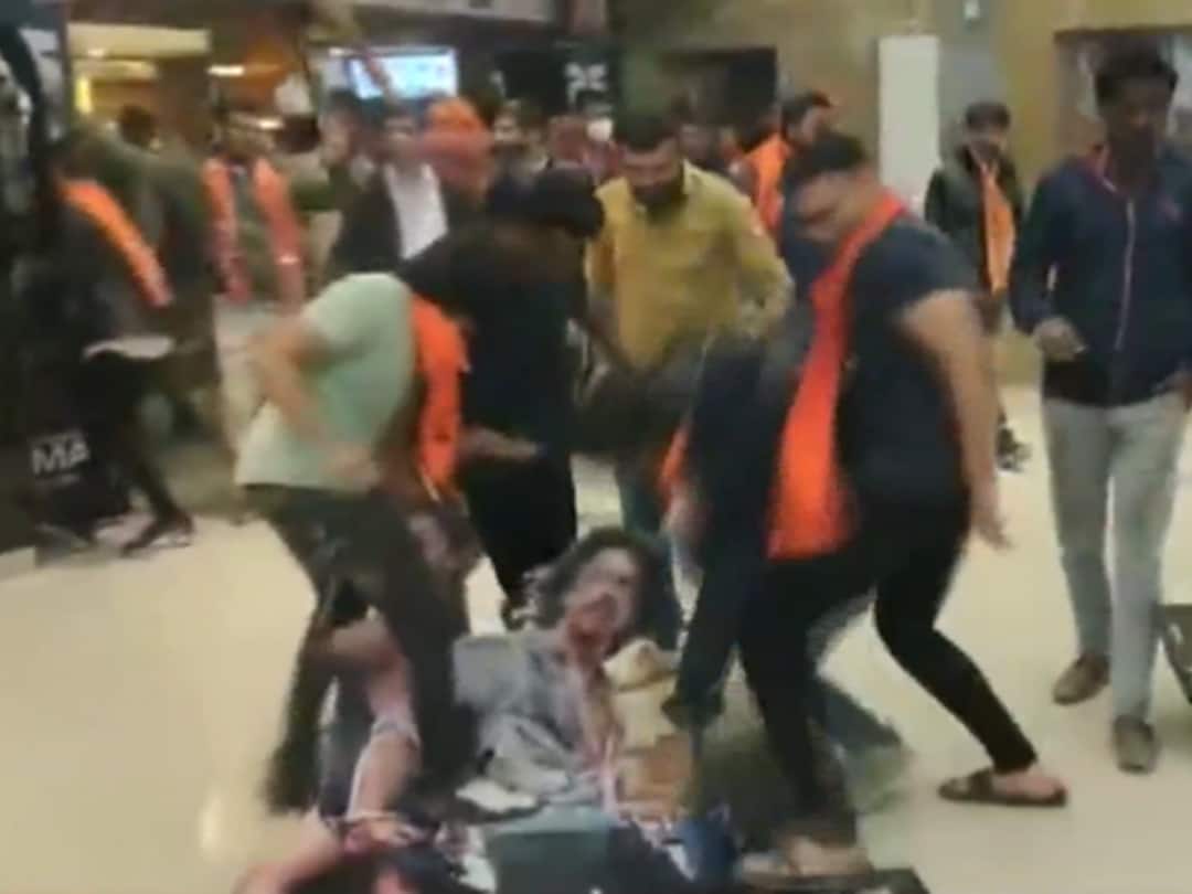 Bajrang Dal Workers Go On Rampage To Protest Against Pathaan At Ahmedabad Mall Besharam Rang Watch Bajrang Dal Workers Go On Rampage To Protest Against 'Pathaan' At Ahmedabad Mall: Watch