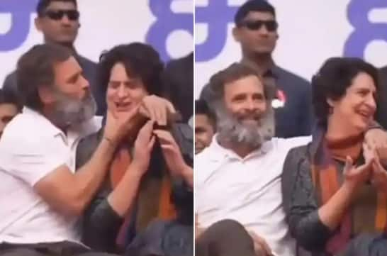 rahul gandhi cute moment with sister priyanka was captured during bharat jodo yatra Video: ਰਾਹੁਲ ਗਾਂਧੀ ਨੂੰ ਭੈਣ ਪ੍ਰਿਅੰਕਾ ਗਾਂਧੀ ਨੂੰ ਛੋਟੇ ਬੱਚੇ ਵਾਂਗ ਜੱਫੀ ਪਾਉਂਦੇ ਅਤੇ ਮੱਥੇ ਚੁੰਮਦੇ ਦੇਖਿਆ ਗਿਆ