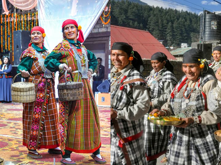 The Winter Manali Carnival begins with a large procession down the town's Mall Road, during which young boys and girls dress up in traditional Himachali garb.