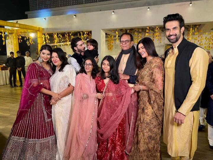 Sushmita Sen's brother Rajeev Sen shared a series of pictures that shows the Sen family having a gala time as they attend a family wedding.