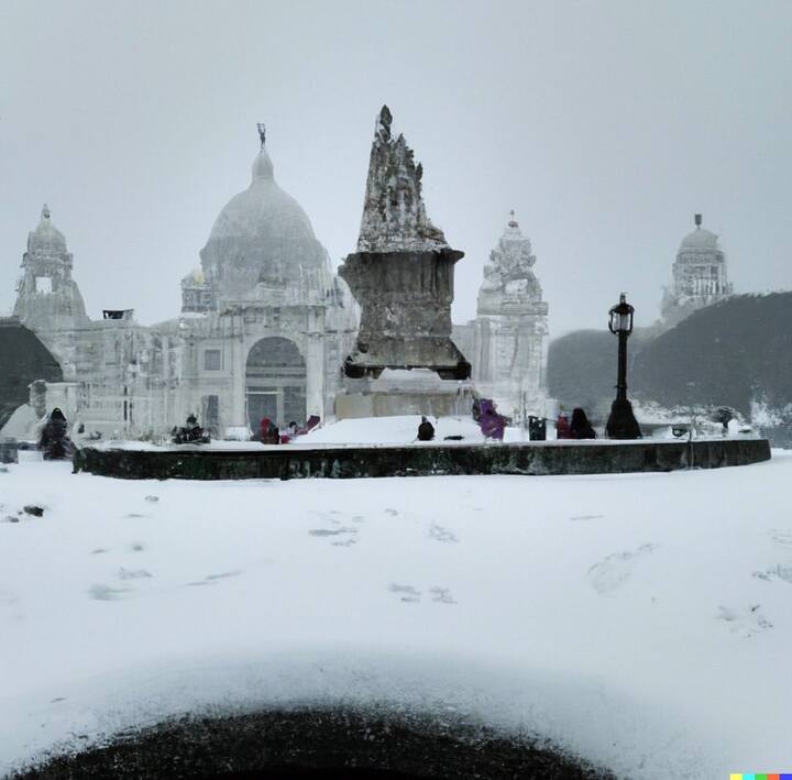 শীতকাতুরেদের বেশি ভয় পাওয়ার দরকার নেই। কারণ এই সবই হয়েছে শিল্পীর কল্পনায় এবং কৃত্রিম বুদ্ধিমত্তার হাতযশ থুড়ি যন্ত্রযশে।