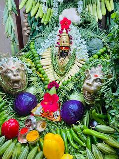 Shakambhari Purnima 2023: शाकंबरी पौणिमेनिमित्त अकलाई देवीला 65 भाज्यांचा महाभोग, दर्शनसाठी भाविकांची गर्दी